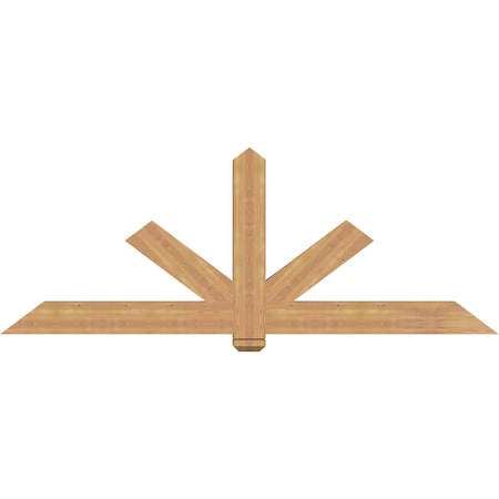 Ekena Millwork Kennewick Timber Gable Bracket, Western Red Cedar, 84"W x 31"H x 3 1/2"D x 5 1/2"F, 9/12 Pitch GBW084X31X0406KEN00SWR